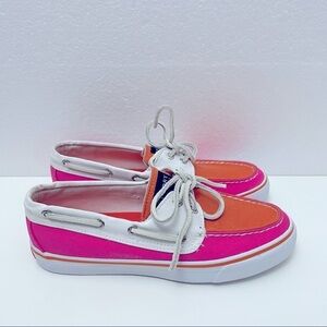 Sperry Top-Sider Canvas Sneakers | Pink Orange | Size 7M